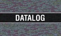 Datalog text written on Programming code abstract technology background of software developer and Computer script. Datalog concept Royalty Free Stock Photo