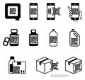 DataMatrix. pictograms for web design and infographic