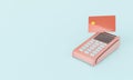 Dataphone with credit card on top
