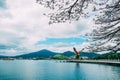 Dataran Helang (Eagle Land), most attractive place in Langkawi. Big Eagle Statue on the Eagle square in Kuah town Royalty Free Stock Photo