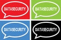 DATASECURITY text, on ellipse speech bubble sign. Royalty Free Stock Photo