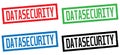 DATASECURITY text, on rectangle border stamp sign. Royalty Free Stock Photo