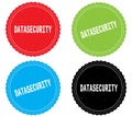 DATASECURITY text, on round wavy border stamp badge. Royalty Free Stock Photo