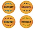 DATASECURITY text, on round wavy border vintage, stamp badge. Royalty Free Stock Photo