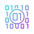 Dataset checkup gradient linear vector icon Royalty Free Stock Photo