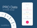 Date application UI design concept stock vector