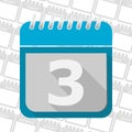 Date button, Calendar sign icon.3 day month symbol.