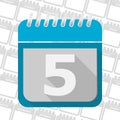 Date button, Calendar sign icon.5 day month symbol.