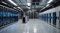 Date center server room with servers