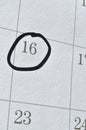 Date Circled On Calendar