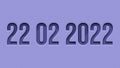 22/02/2022. 22 February 2022. Rare special date.