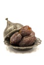 Date fruit isolated on a white background. Close up Royalty Free Stock Photo