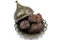 Date fruit isolated on a white background. Close up Royalty Free Stock Photo