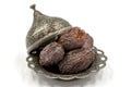 Date fruit isolated on a white background. Close up Royalty Free Stock Photo