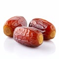 Date fruits isolated on white background. AI generated