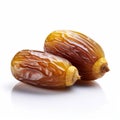 Date fruits isolated on white background. AI generated