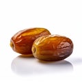 Date fruits isolated on white background. AI generated