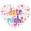 Date night heart shaped design Royalty Free Stock Photo