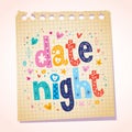 Date night notepad paper message reminder