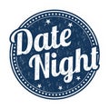 Date night sign or stamp Royalty Free Stock Photo