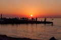 Date night watching the Sunset at Holland Beach Royalty Free Stock Photo