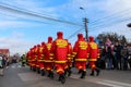 Romanian National Day military parade firefighters