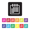 Date organising icon set Royalty Free Stock Photo