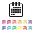 Date organising icon set Royalty Free Stock Photo