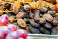 Date Palm fruit is in a foam box. Royalty Free Stock Photo