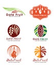 Date Palm Fruit logo vector set design Royalty Free Stock Photo