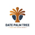 Date palm logo design Royalty Free Stock Photo