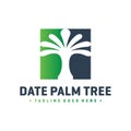 Date palm logo design Royalty Free Stock Photo