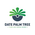 Date palm logo design Royalty Free Stock Photo