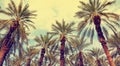 Date palm trees plantation. Royalty Free Stock Photo