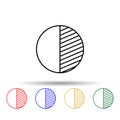 Date of schedule multi color icon. Simple thin line, outline vector of online and web icons for ui and ux, website or mobile Royalty Free Stock Photo