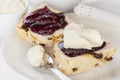 Date Scone with Jam and Cream