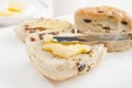 Date Scones and Butter Royalty Free Stock Photo