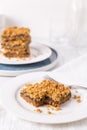 Date squares or Matrimonial cake a traditional Canadian baked dessert