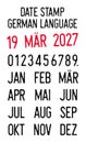 Date stamp German language