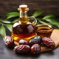 Date syrup with dates fruits