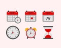 Date, Time, clock, and alarm Icons Symbol Royalty Free Stock Photo