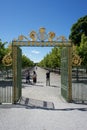 Ornate gate entrance to Drottningholm Palace
