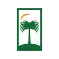 date tree fruit palm vector logo design Royalty Free Stock Photo