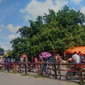 04.08.2019 dated photo taken of a road side view of market in Raiganj town of West Bengal state of India country