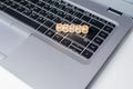 Daten, German text for Data, word on notebook keyboard Royalty Free Stock Photo