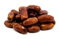 Dates close-up on a white background. Isolate of a bunch of dates. Dried fruits Royalty Free Stock Photo