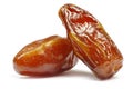 Dryed dates on white