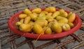 Dates fruit close up sweet, fruit food yellow Asian nutrition palm tree