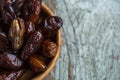 Dates fruit. dates slices half dates whole dates background Royalty Free Stock Photo