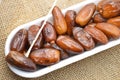 Dates fruit ethnic food agricolture nutrition nature organic food Royalty Free Stock Photo